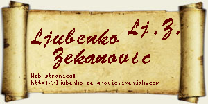 Ljubenko Zekanović vizit kartica